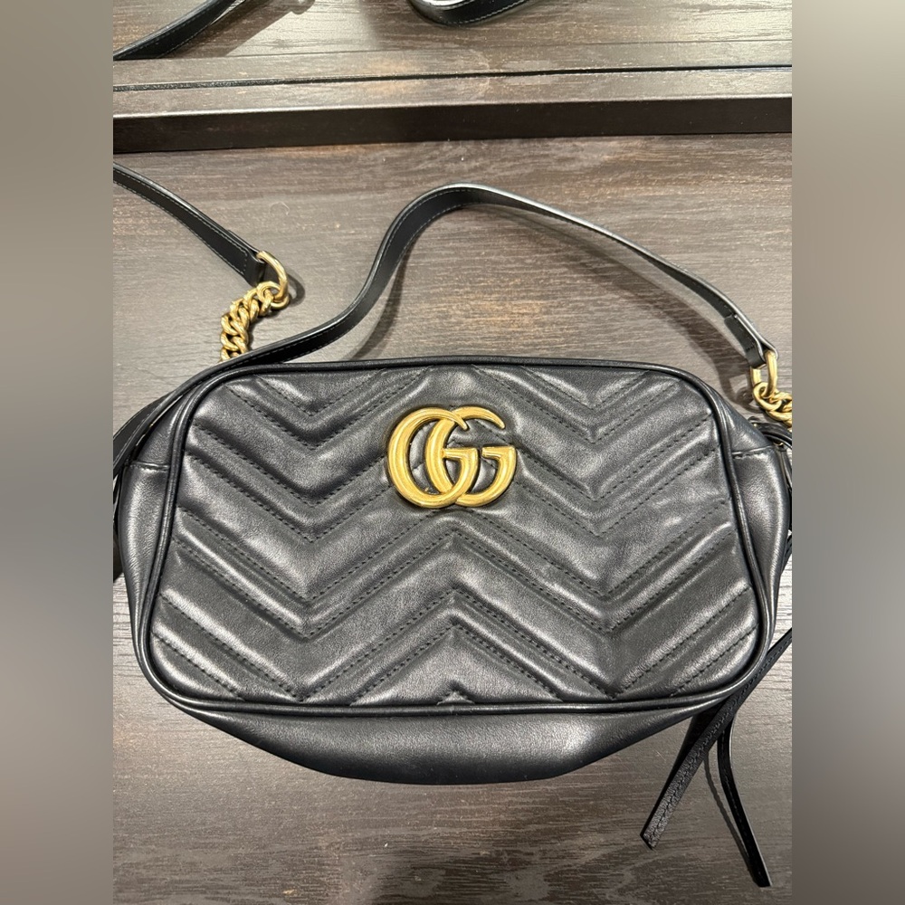 Gucci GG Marmont Camera small quilted leather shoulder bag
